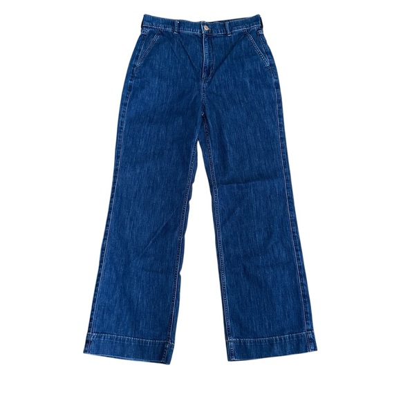 J. CREW Denim Wide Leg Trouser Jeans Elevated Casual Retro 70s Style BL905 Sz 28 - Picture 12 of 12